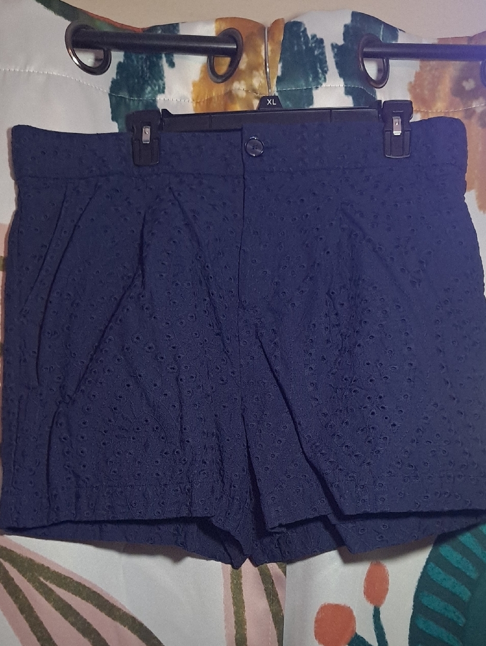 Torrid Navy Eyelet Cotton Shorts
